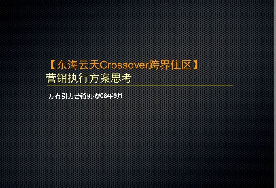 天津东海云天Crossover跨界住区营销执行方案思考87p.ppt_第2页