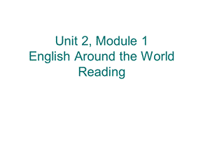 人教版高中英语课件：Unit2,Module1 reading.ppt