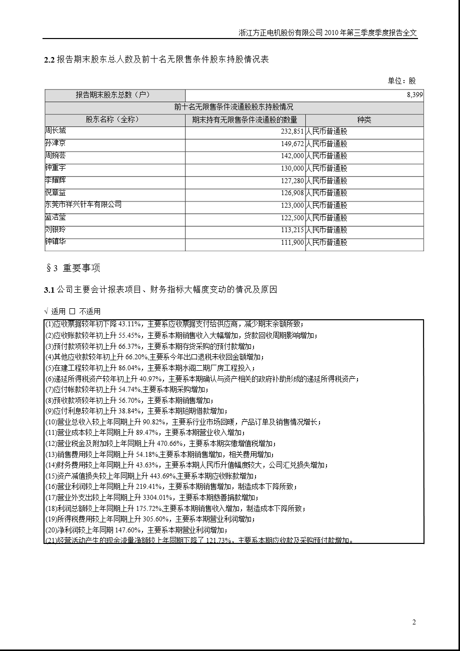 方正电机：第三季度报告全文.ppt_第2页