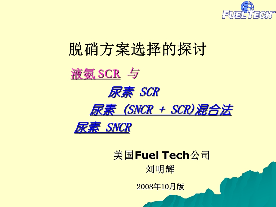 脱硝技术方案选择探讨PPT.ppt_第1页