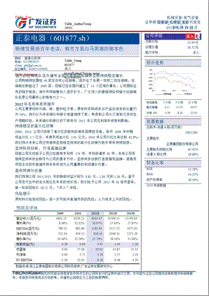 正泰电器(601877)深度研究：稳健发展做百老店熊市方显白马英雄防御本色0208.ppt