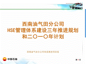 油气公司HSE体系推进三规划及计划.ppt