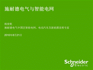 8月施耐德电气及智能电网研究.ppt