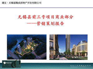 无锡县前三号项目商业部分营销策划方案(2).ppt