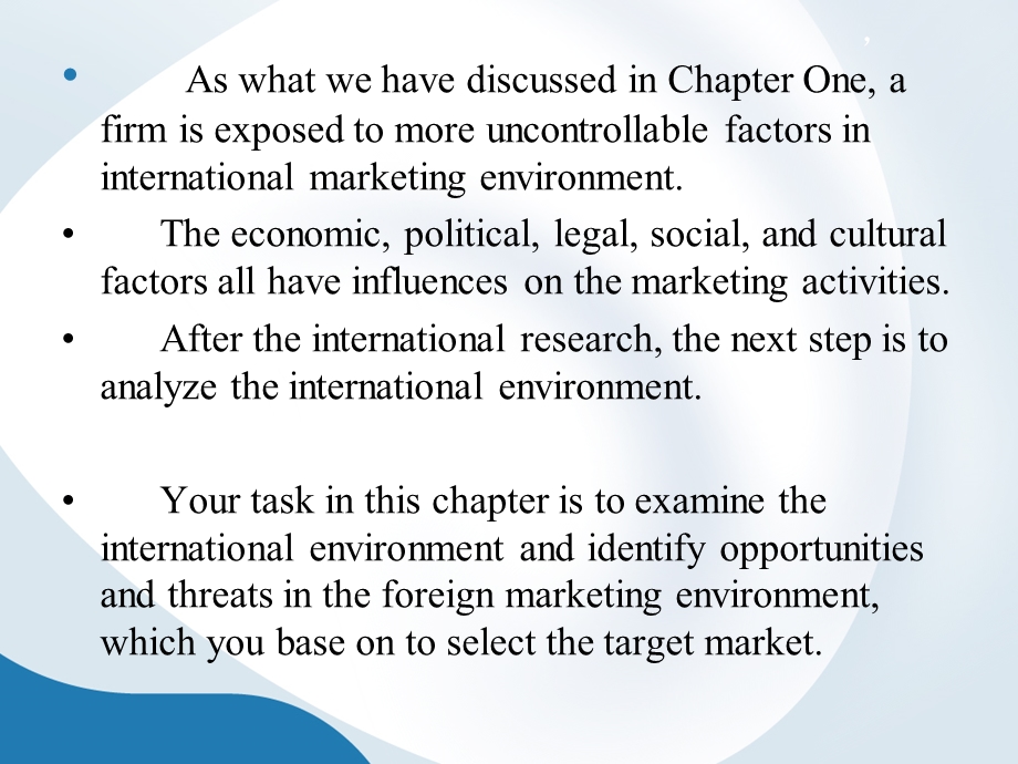 Lecture 5 Chapter 3 Analysis of the International Marketing Environment.ppt_第3页