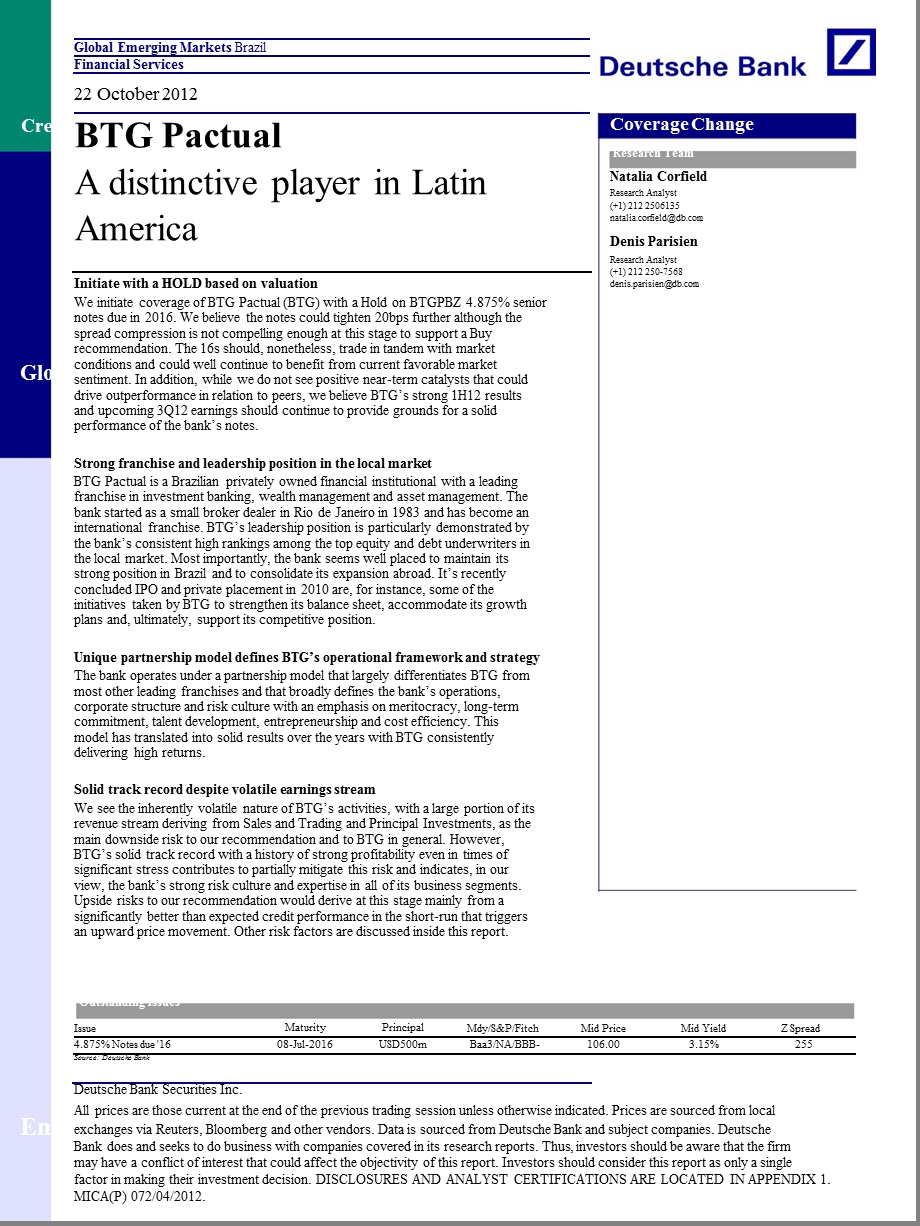 BTGPACTUAL：ADISTINCTIVEPLAYERINLATINAMERICA1023.ppt_第1页