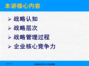 企业核心竞争力与企业战略.ppt