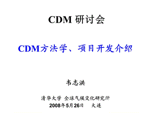 CDM方法学、项目开发介绍.ppt