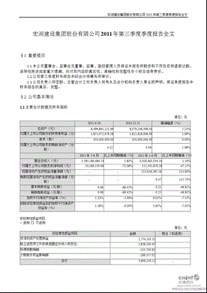 宏润建设：第三季度报告全文.ppt