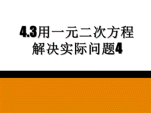 用一元二次方程解决实际问题（销售问题） .ppt