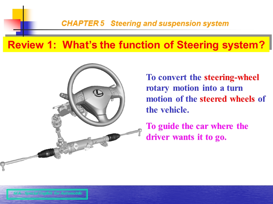 汽车专业英语(幻灯片)chapter 5 steering system.ppt_第1页