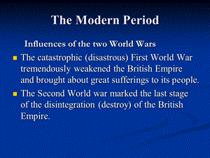 The Modern Period 英美文学.ppt