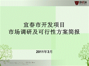 宜春市开发项目 市场调研及可行性方案简报 2011-33页.ppt