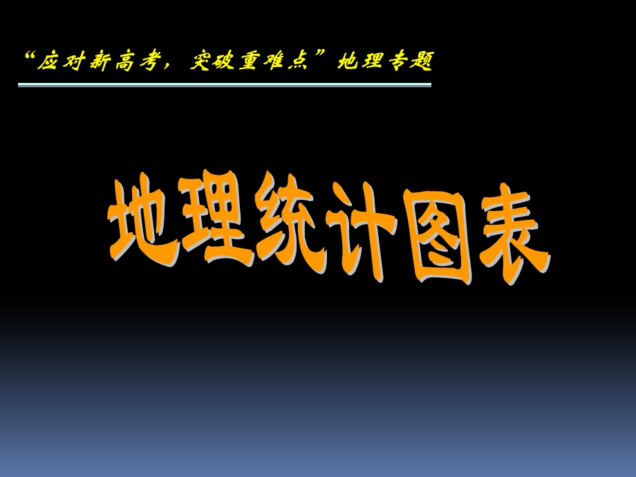 “应对新高考突破重难点”地理专题：地理统计图表(1).ppt_第1页