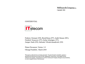 见识一下世界顶级咨询公司麦肯锡的IT及TELECOM行业PPT.ppt