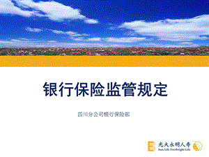 人寿保险公司培训：银行保险监管规定.ppt