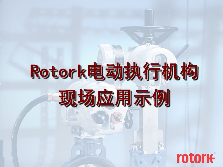 Rotork电动执行机构现场应用.ppt_第1页