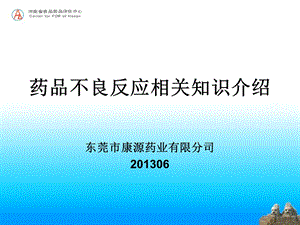 2013药品不良反应相关知识培训(1).ppt