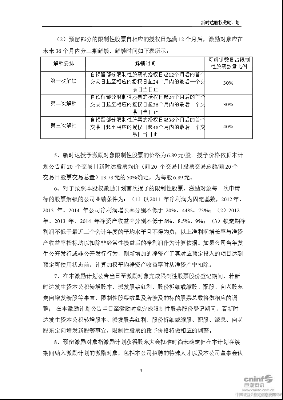 新时达：限制性股票激励计划（草案）摘要.ppt_第3页