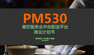 餐饮服务业中央配送平台商业计划书(1).ppt