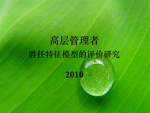 2010胜任力模型(2).ppt