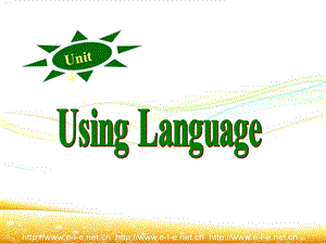 高一英语必修二unit4Using language.ppt