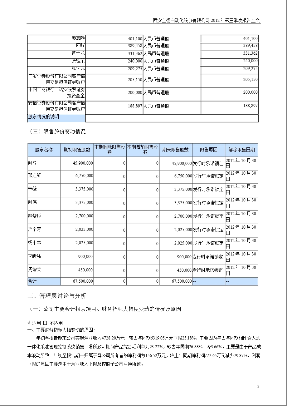 宝德股份：2012年第三季度报告全文.ppt_第3页