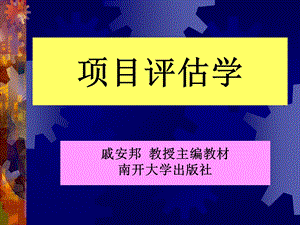 项目评估学(戚安邦主编教材).ppt