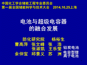 电池与超级电容器的融合发展（全国第一届储能科学与技术.ppt