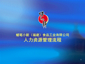 蜡笔小新（福建）食品工业有限公司人力资源管理流程.ppt