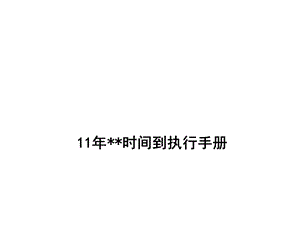 11年红牛时间到执行手册(执行公司版)1.ppt