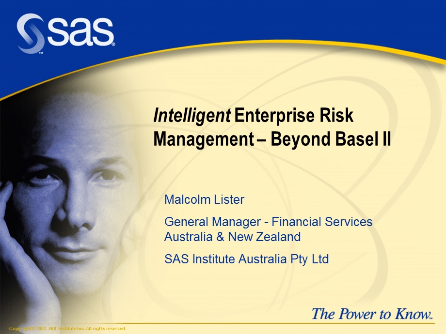 Sas - Intelligent Enterprise Risk Management - Beyond Basel Ii.ppt_第1页