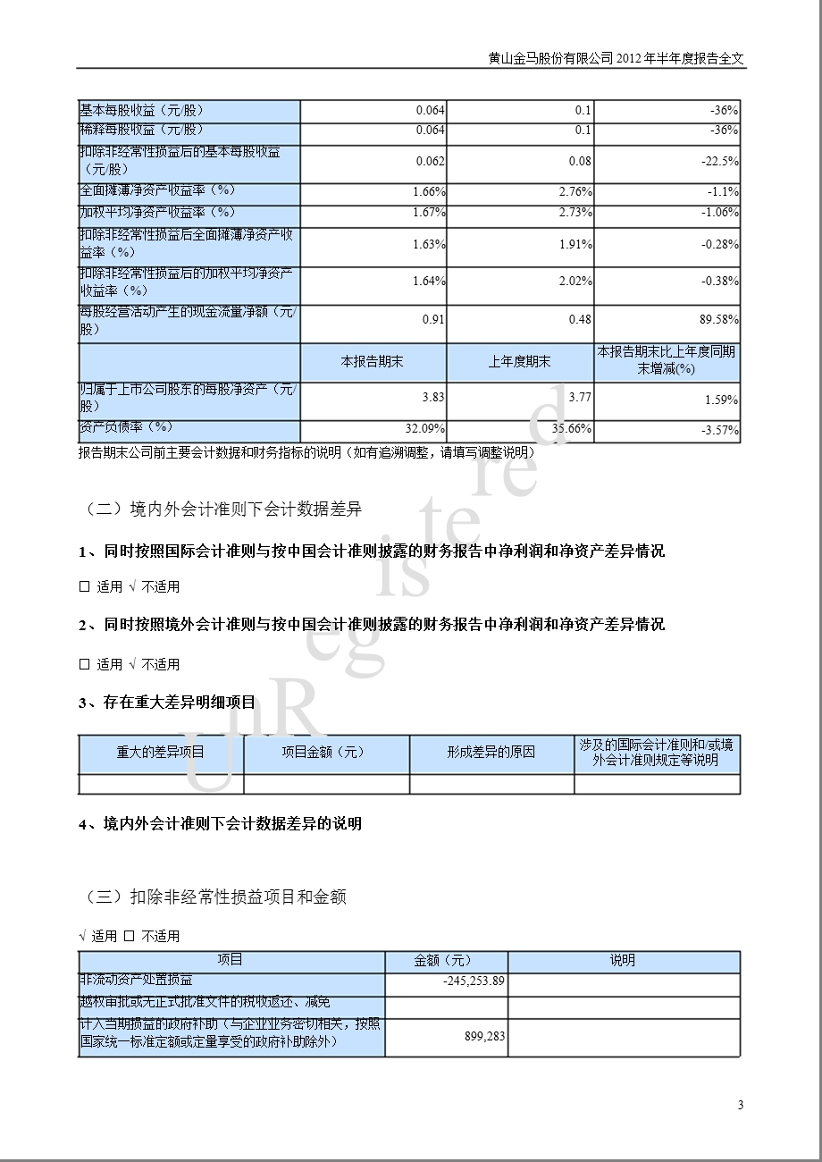 金马股份：2012年半年度报告.ppt_第3页