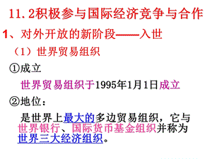 人教版高中思想政治《经济生活》课件：积极参与国际经济竞争与合作.ppt