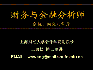 财务与金融分析的定位、内容和前景.ppt