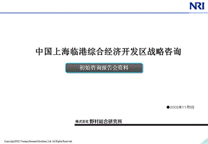 中国上海临港综合经济开发区战略咨询报告.ppt