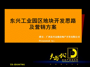 2010年广西东兴工业园区地块项目开发思路及营销方案报告160页.ppt