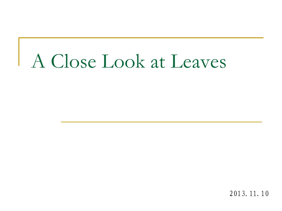 论文赏析-A Close Look at Leaves.ppt_第1页