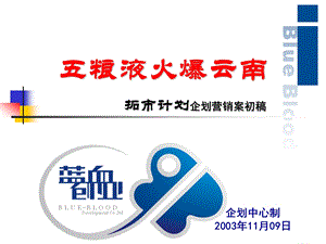 五粮液火爆云南策划方案.ppt