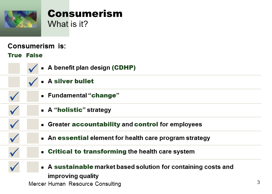 美世 - Consumer Driven Health Care Pricing and Design(1).ppt_第3页