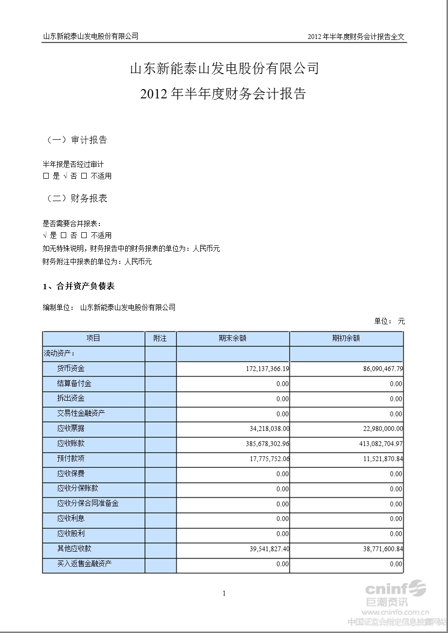 _ST能山：2012年半年度财务会计报告.ppt_第2页