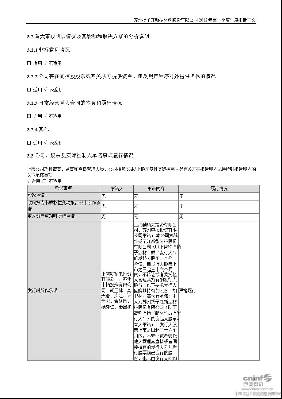 扬子新材：2012年第一季度报告正文.ppt_第3页