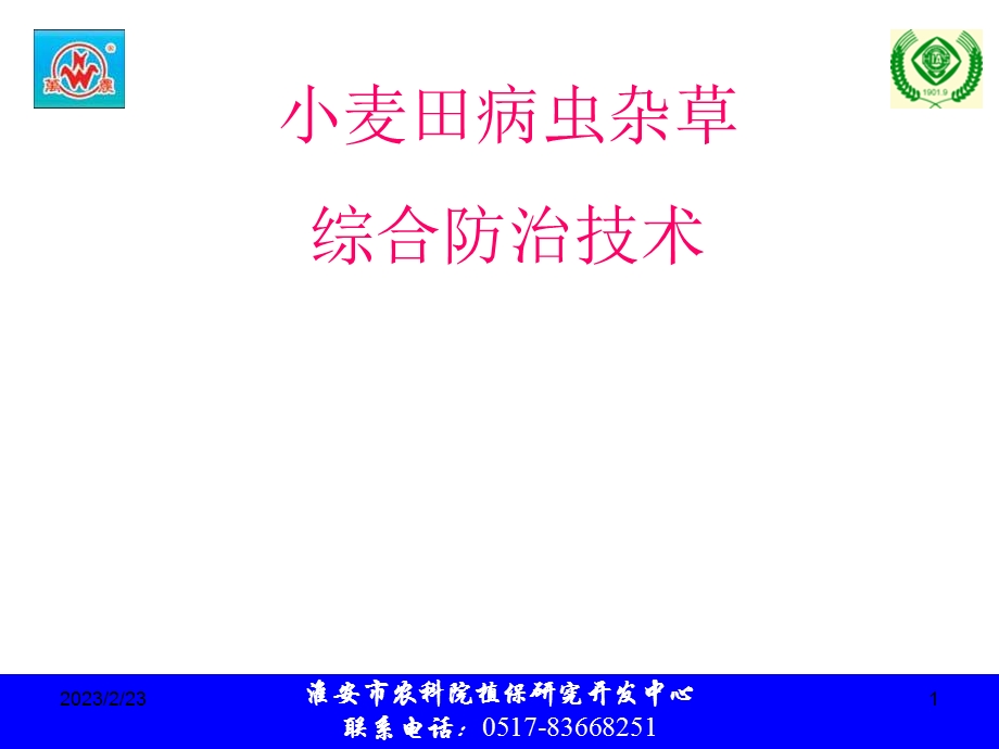 2012小麦田病虫杂草防治技术.ppt_第1页