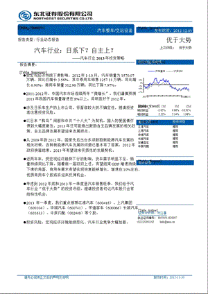 汽车行业2013年投资策略：日系下？自主上？-2012-12-03.ppt