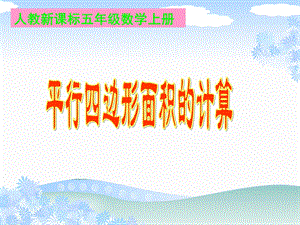 人教版小学数学课件《平行四边形面积》计算.ppt