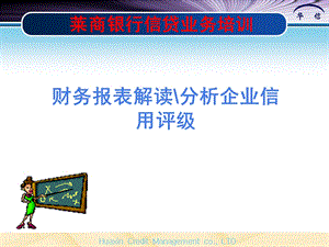 莱商银行信贷业务培训：财务报表解读分析企业信用评级(1).ppt