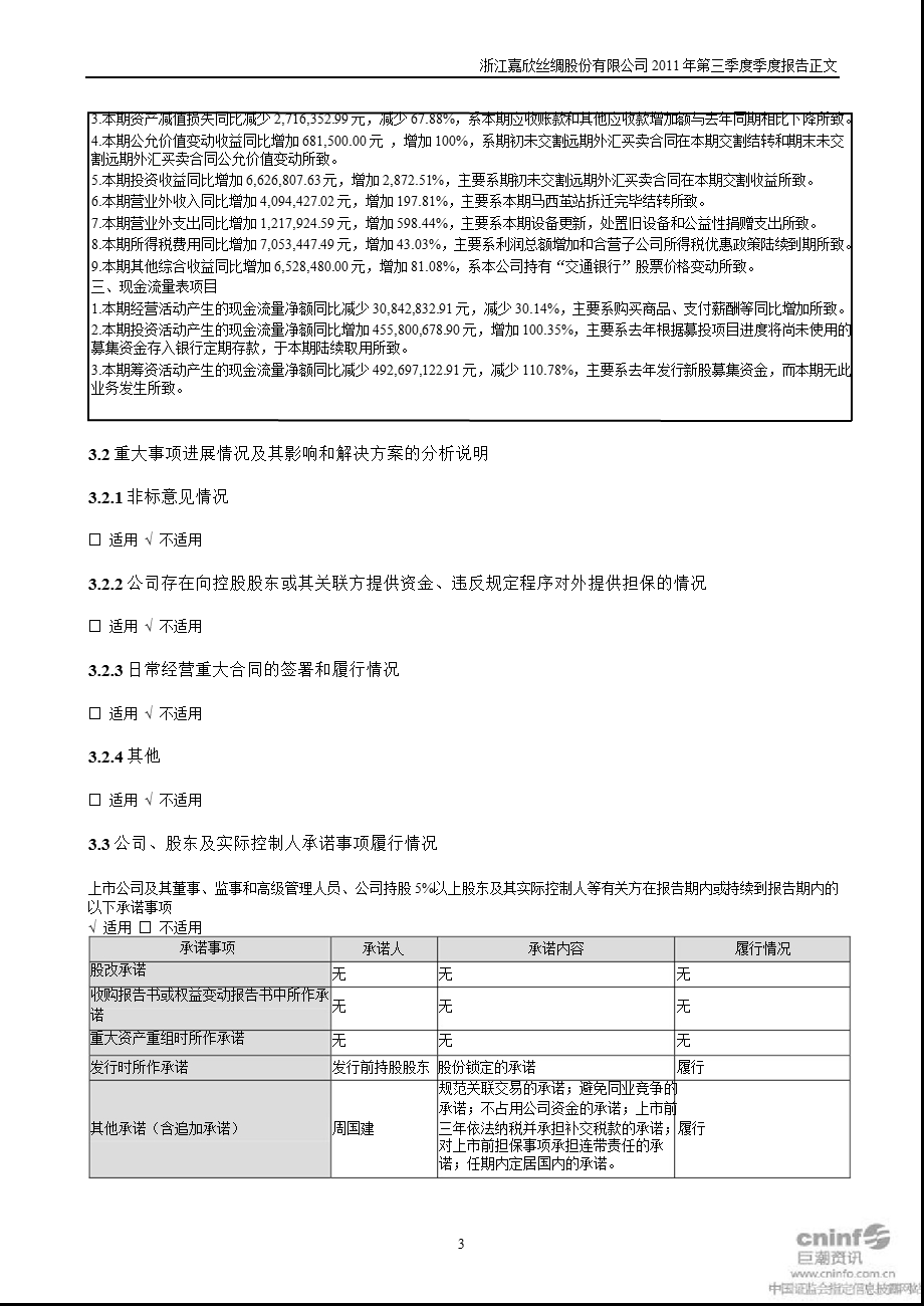 嘉欣丝绸：2011年第三季度报告正文.ppt_第3页