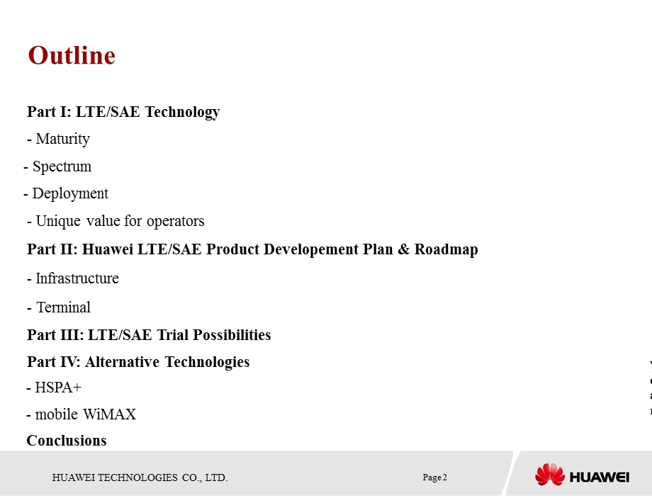 华为——LTE-SAE TechnologyHuawei Product Roadmap.ppt_第2页