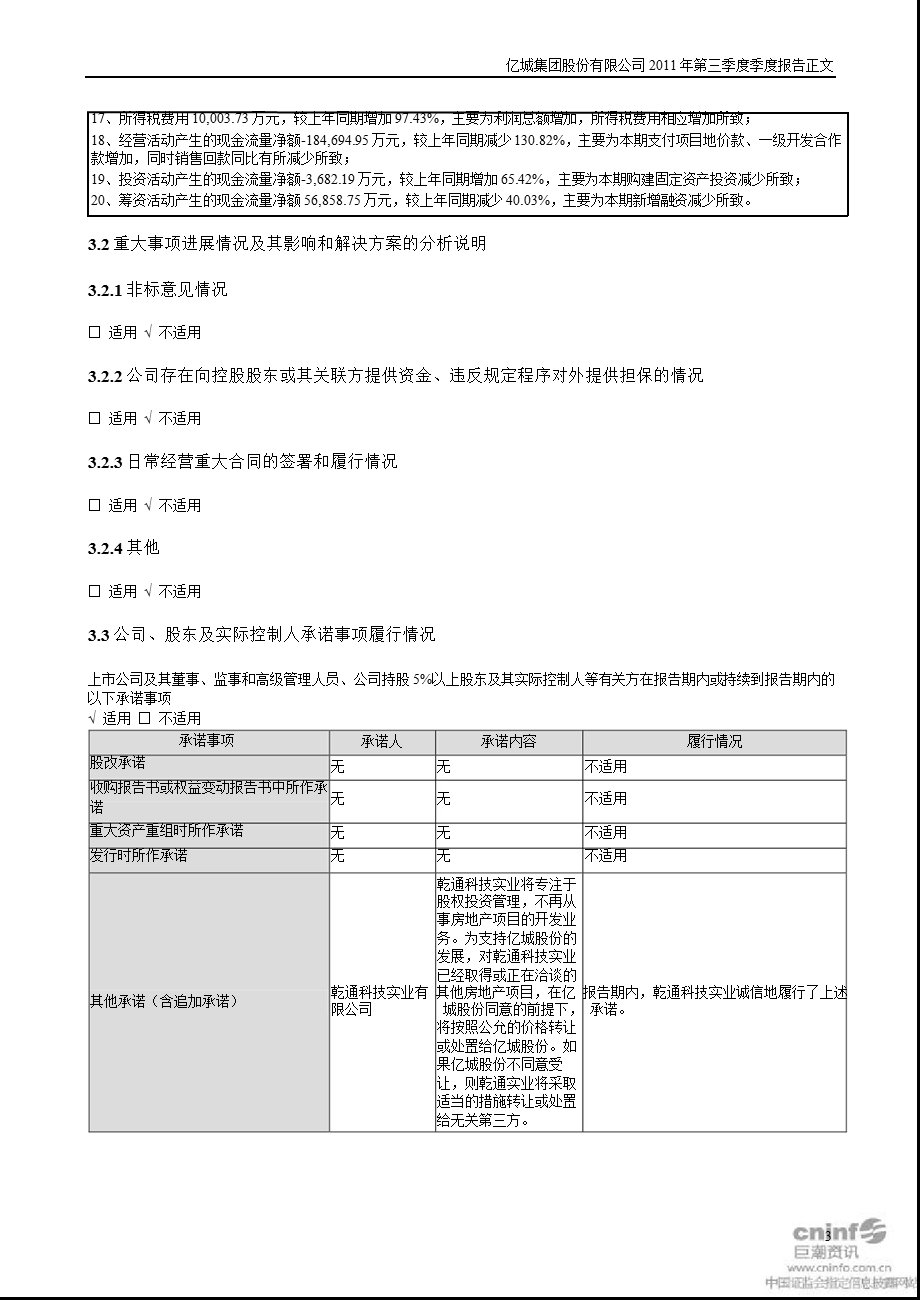 亿城股份：2011年第三季度报告正文.ppt_第3页