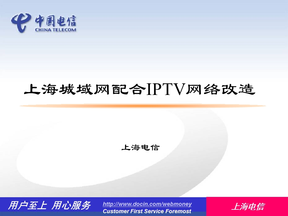 上海城域网配合IPTV网络改造(1).ppt_第1页